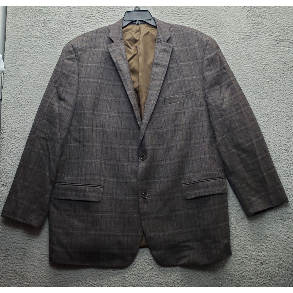 Michael Kors Blazer Jacket Men 50L Multi Wool Single Breasted Notch Lapel Formal